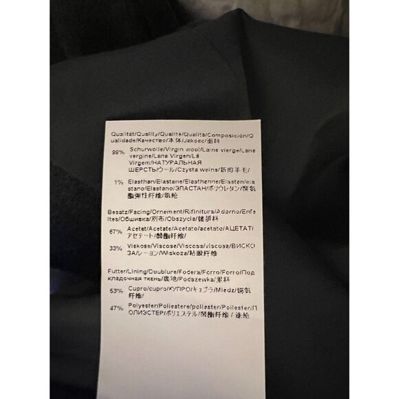 Hugo BOSS Dasenna Sheath Dress Women's Size 8 Charcoal Grey Virgin Wool Half sle - Picture 10 of 11